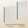 White 8" Round Column Adapter Vinyl 4 pack - Medium